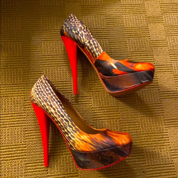 Aldo Shoes - ALDO Jerolda Pumps Shoes Heels Size 7 Orange Multi